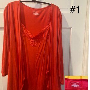 Lane Bryant Orange Lace Cami and Shrug 14/16